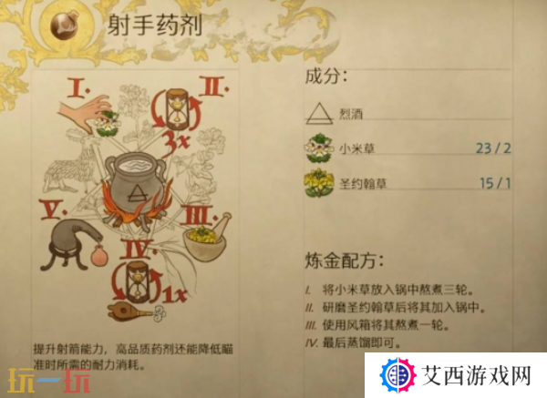 天国拯救2射手药剂怎么做 射手药剂制作攻略
