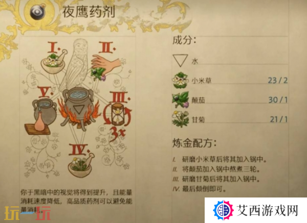 天国拯救2夜鹰药剂怎么做 夜鹰药剂制作攻略