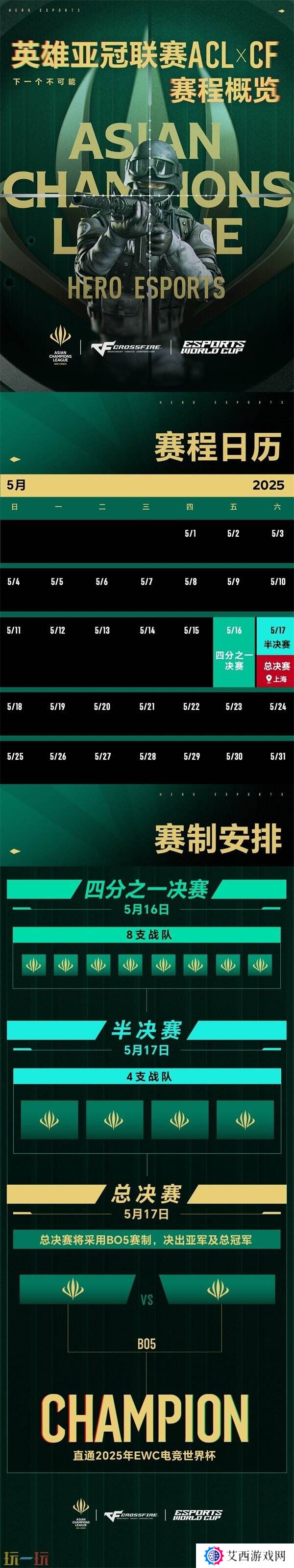 ACL X CF冠**伍直通EWC！穿越火线2025电子竞技世界杯赛程公布！