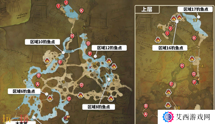 怪物猎人荒野绯红森林钓鱼点位置地图及可钓鱼类一览 钓鱼点全解析