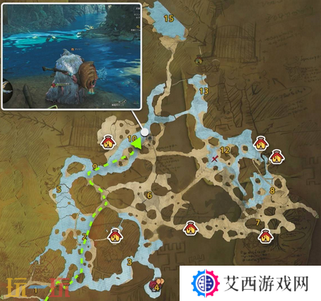 怪物猎人荒野绯红森林钓鱼点位置地图及可钓鱼类一览 钓鱼点全解析