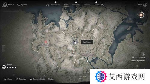 刺客信条影山城**像位置一览