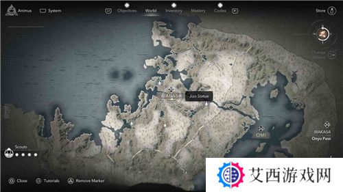 刺客信条影若狭**像位置一览