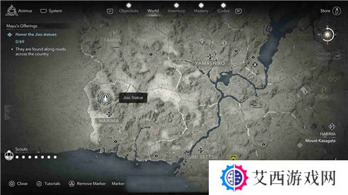 刺客信条影播磨**像位置一览